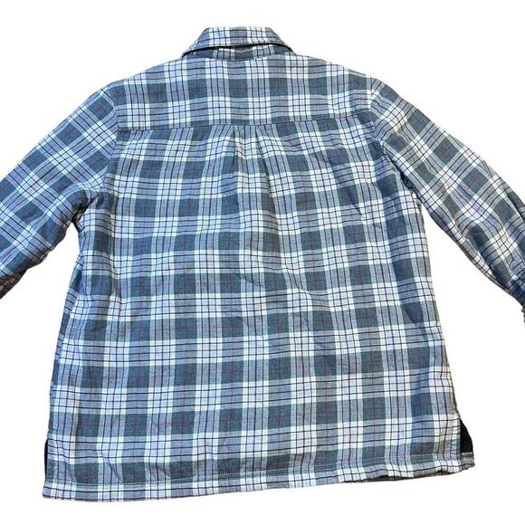 LL Bean Women's Sherpa-Lined Shacket Plaid Size Medium Petite Fleece Warm Comfy - Picture 2 of 8